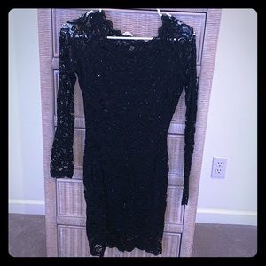 Black Sequin Cocktail Dress